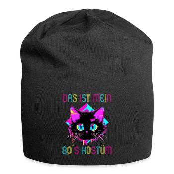 80er Motto Party Das ist mein 80er Kostüm - Jersey-Beanie - Schwarz - Vorne