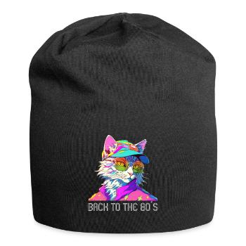 80s Themed Party Back to the 80s Costume - Jersey Beanie - black - Front