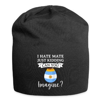 Drapeau de l’Argentine Thé yerba maté argentin - Bonnet en jersey - noir - Devant