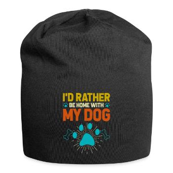 Hund Hunde - Jersey-Beanie - Schwarz - Vorne