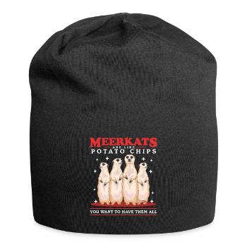 Erdmännchen Cool Lustiges Erdmännchen Geschenk - Jersey-Beanie - Schwarz - Vorne