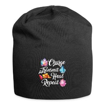 Funny Gemstone Chakra Healer Spiritual - Jersey Beanie - black - Front