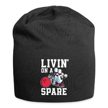 Alley Bowling Livin' On A Spare Bowling League - Jersey Beanie - black - Front