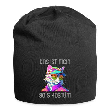 90er Motto Party Das ist mein 90er Kostüm - Jersey-Beanie - Schwarz - Vorne
