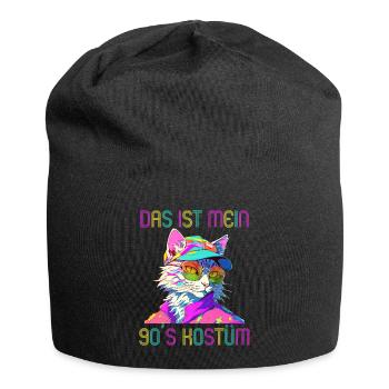90er Motto Party Das ist mein 90er Kostüm - Jersey-Beanie - Schwarz - Vorne