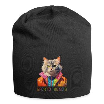 80s motto party This is my 80s costume - Jersey Beanie - black - Front