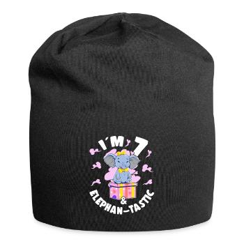 7th Birthday Daughter Cute 7 Year Old Girl Gift - Jersey-Beanie - Schwarz - Vorne