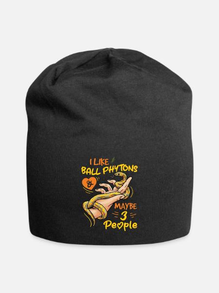 Reptiliensammler Boa Serpent Snake Lover Ball - Jersey-Beanie - Schwarz