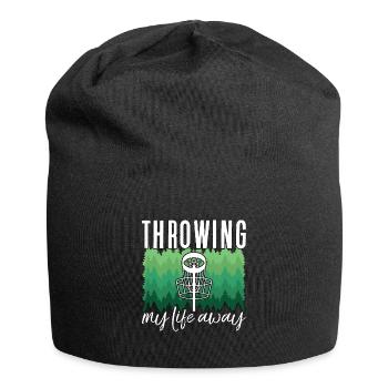 Flying Disc Throwing My Life Away Disc Golf Basket - Jersey Beanie - black - Front