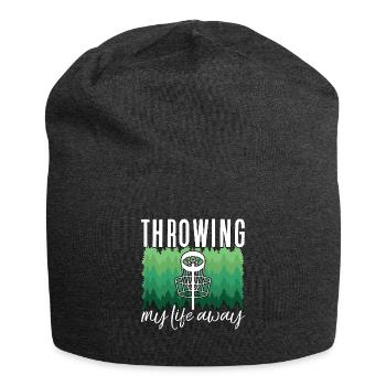 Flying Disc Throwing My Life Away Disc Golf Basket - Jersey Beanie - charcoal grey - Front