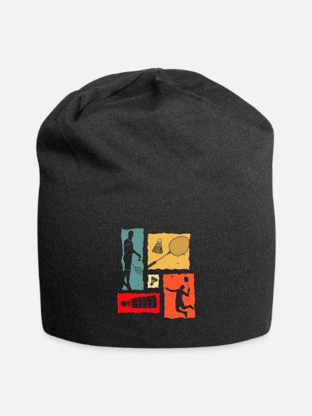 Badminton Retro - Jersey-Beanie - Schwarz