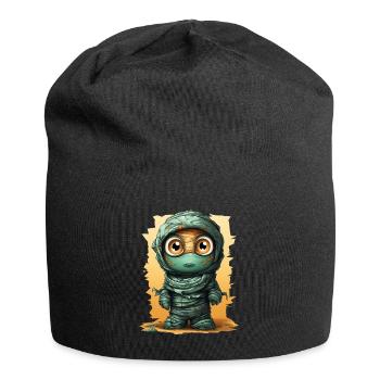 Halloween Spooky Cartoon Mummy - Jersey-Beanie - Schwarz - Vorne