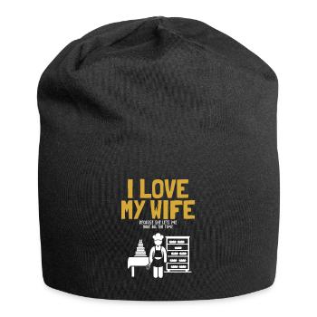 J’aime ma femme Pâtisserie Confiseur Hobby Boulanger - Bonnet en jersey - noir - Devant