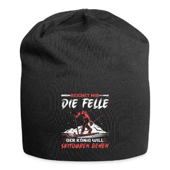 Ski Touring Reichet mir die Felle Skibergsteigen - Jersey-Beanie - Schwarz - Vorne