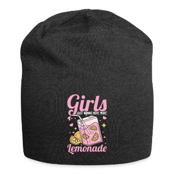 Girl Lemonade Sweet Lemon Juice Gift - Jersey Beanie - charcoal grey - Front