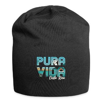 Pura Vida Costa Rica Lateinamerika Costa Ricaner - Jersey-Beanie - Schwarz - Vorne