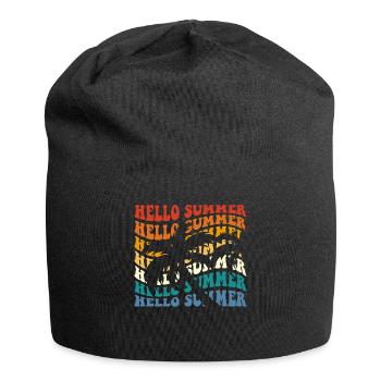Hello Summer - Jersey-Beanie - Schwarz - Vorne