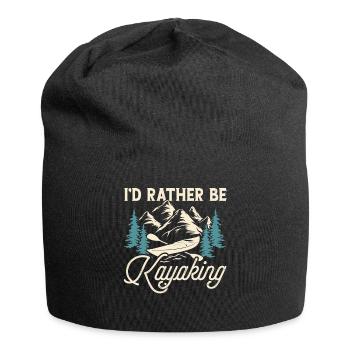 Kayak Kayaker Kayaker - Jersey Beanie - black - Front