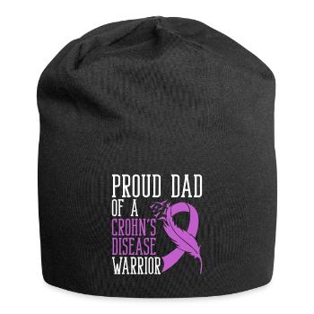 Stolzer Vater Eines Morbus-crohn-kriegers - Jersey-Beanie - Schwarz - Vorne