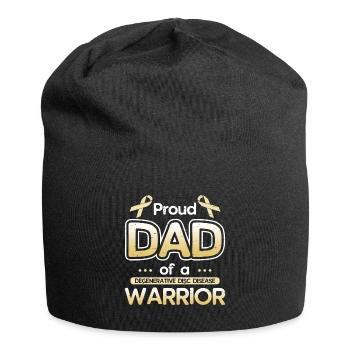 Proud father of a warrior with degenerative - Jersey Beanie - black - Front
