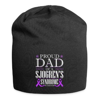 Proud father of a Sjogren's syndrome warrior - - Jersey Beanie - black - Front