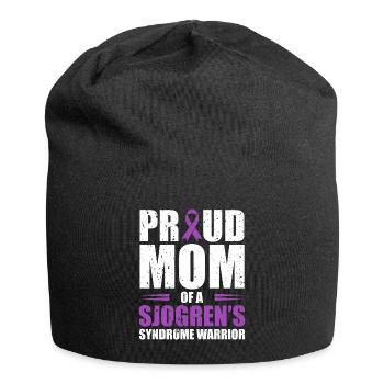 Proud mother of a Sjogren's syndrome warrior - Jersey Beanie - black - Front