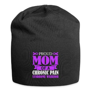 Proud mother of a warrior with chronic - Jersey Beanie - black - Front