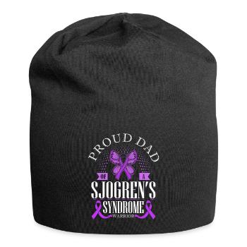 Proud father of a Sjogren's syndrome warrior - - Jersey Beanie - black - Front