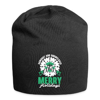 No tooth decay under the mistletoe Dental W - Jersey Beanie - black - Front