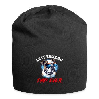 British English Bulldog lover - Meilleur Bulldog Daddy - Bonnet en jersey - noir - Devant