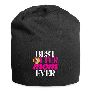 Otter Animal Kids & Adult - Best Otter Mom ever - Jersey Beanie - black - Front