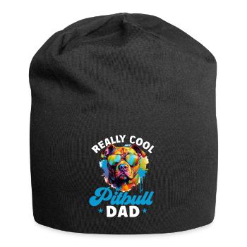 Pitbull Pittie - Really Cool Pitbull Dad - Jersey Beanie - black - Front