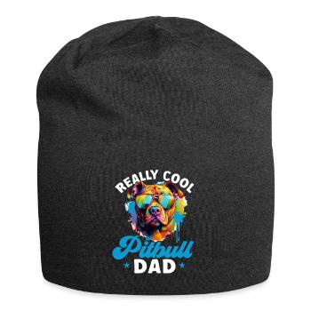 Pitbull Pittie - Really Cool Pitbull Dad - Jersey Beanie - charcoal grey - Front