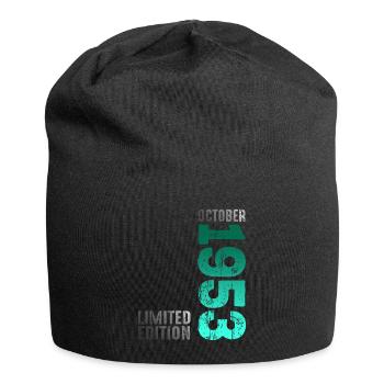 Year 1953 Month October 1953 Retro Vintage 1953 - Jersey Beanie - black - Front