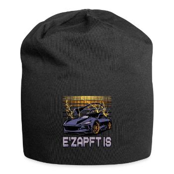 Lustiger Elektrofahrzeug-Witz E'Zapft is - Jersey-Beanie - Schwarz - Vorne