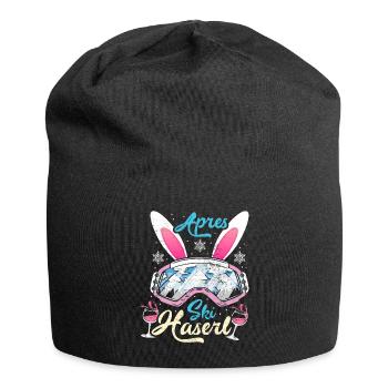 Apres-Ski Häschen Apres-Ski Bunny Apres-Ski Haserl - Jersey-Beanie - Schwarz - Vorne