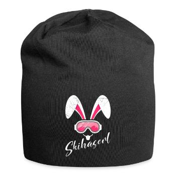 Skihaserl Skihasen Shirt Skihasen Apres Party - Jersey-Beanie - Schwarz - Vorne