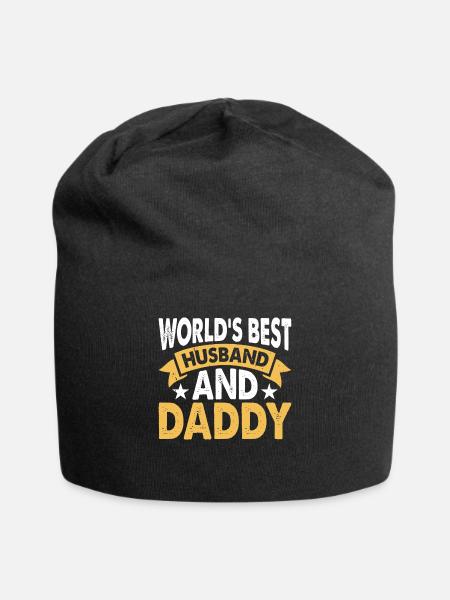 Bester Papa Ehemann - Jersey-Beanie - Schwarz
