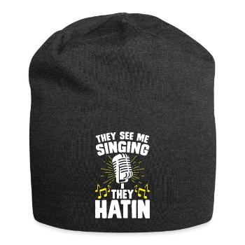 Singing Singer - Jersey Beanie - charcoal grey - Front