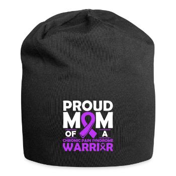 Proud mother of a warrior with chronic - Jersey Beanie - black - Front