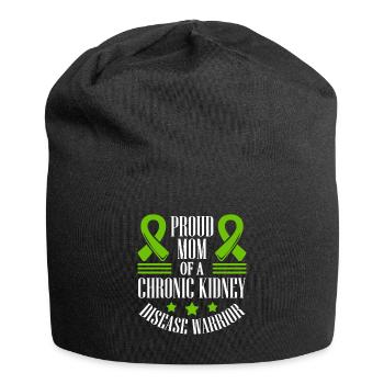 Stolze Mutter Eines Chronisch Nierenkranken - Jersey-Beanie - Schwarz - Vorne