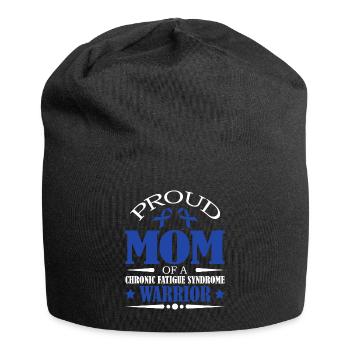 Proud mother of a warrior with chronic - Jersey Beanie - black - Front