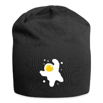 Fried Egg In The Shape Of An Astronaut - Bonnet en jersey - noir - Devant