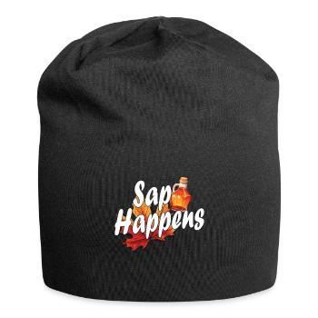 Sap happens - maple tree, which is based on sugar and - Jersey Beanie - black - Front