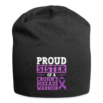 Stolze Schwester Eines Morbus-crohn-kriegers - Jersey-Beanie - Schwarz - Vorne