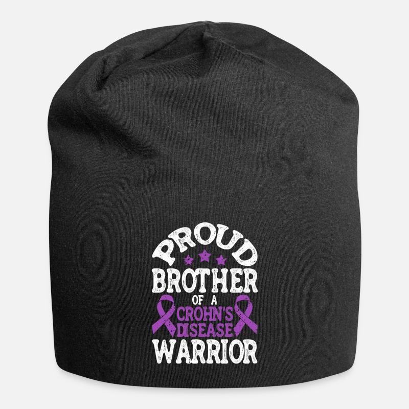 Stolzer Bruder Eines Morbus-crohn-kriegers - Jersey-Beanie - Schwarz