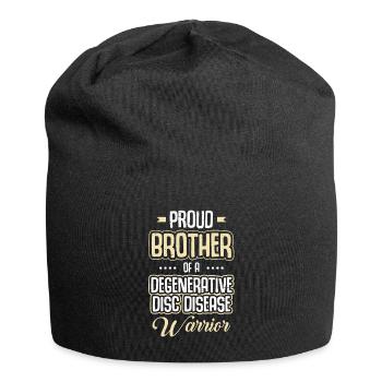 Proud brother of a warrior with degenerative - Jersey Beanie - black - Front