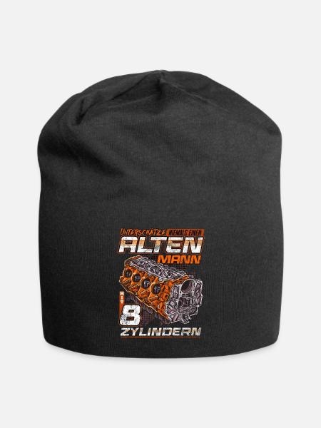 V8 fahren ist wie Reiten nur Vegan Achtzylinder - Jersey-Beanie - Schwarz