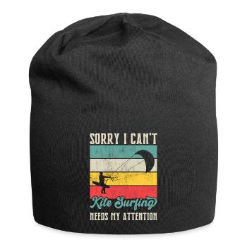 Kitesurf Kitesurfer Kiteboard Kitesurfing - Jersey Beanie - black - Front