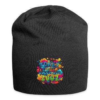 Funky Geburtstag: Dezember 2007 - Psychadelic - Jersey-Beanie - Schwarz - Vorne